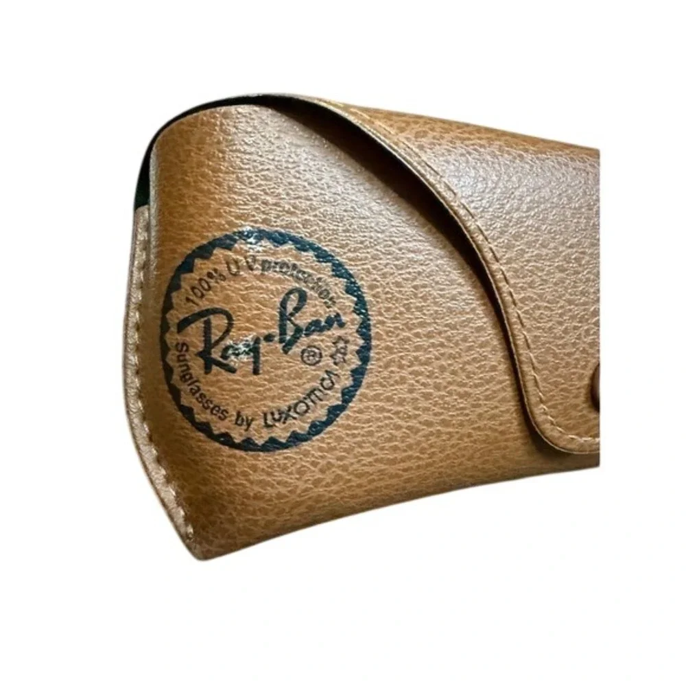 Ray-Ban Textured Brown‎ Faux Leather Sunglasses Case with Velvet Lining-Flaw